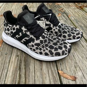 women's adidas swift run athletic shoe leopard